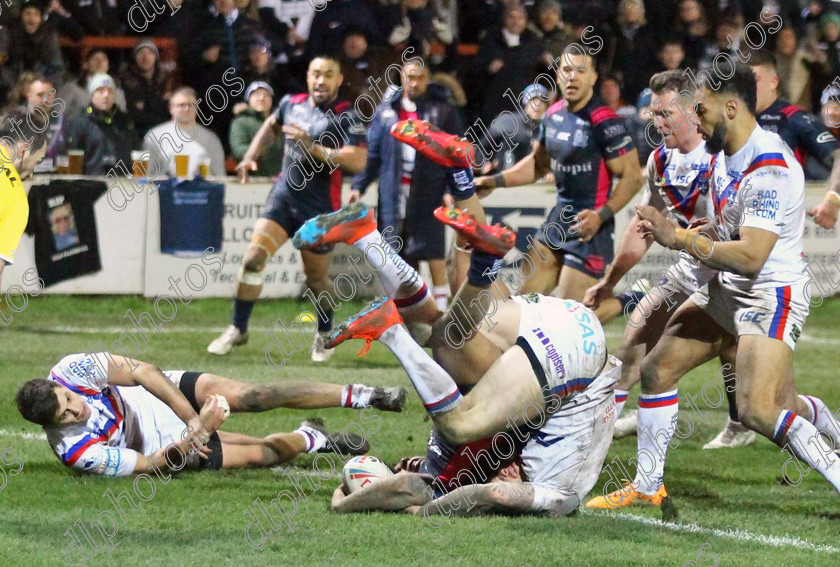 KellyAlbert-try28 060320 
 Albert Kelly touches down. Wakefield Trinity 26 v. Hull FC 27 - Betfred Super League XXV Round 6 - 6th March 2020