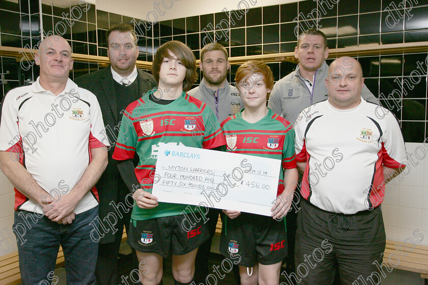 KA4Y4282 
 Hull Fc Fanbassadors
Myton Warriors receive cheque from James Clark and Kirk Yeaman