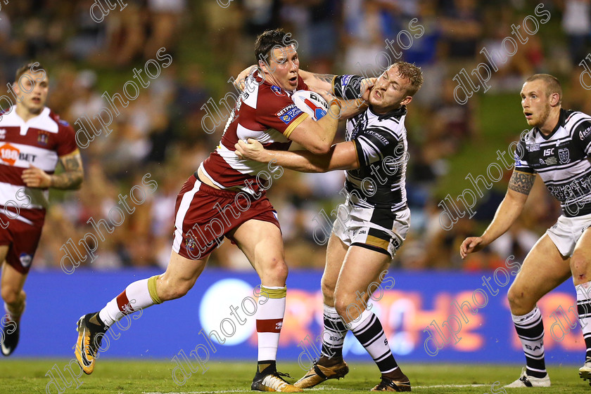 JBON1498 
 Super League Hull FC v Wigan in Sydney Saturday 10 Februay