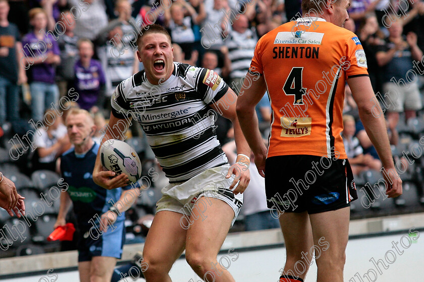 fc-castleford0657 
 Tom Lineham Celebrates scoring 
 Keywords: Hull FC, Castleford Tigers