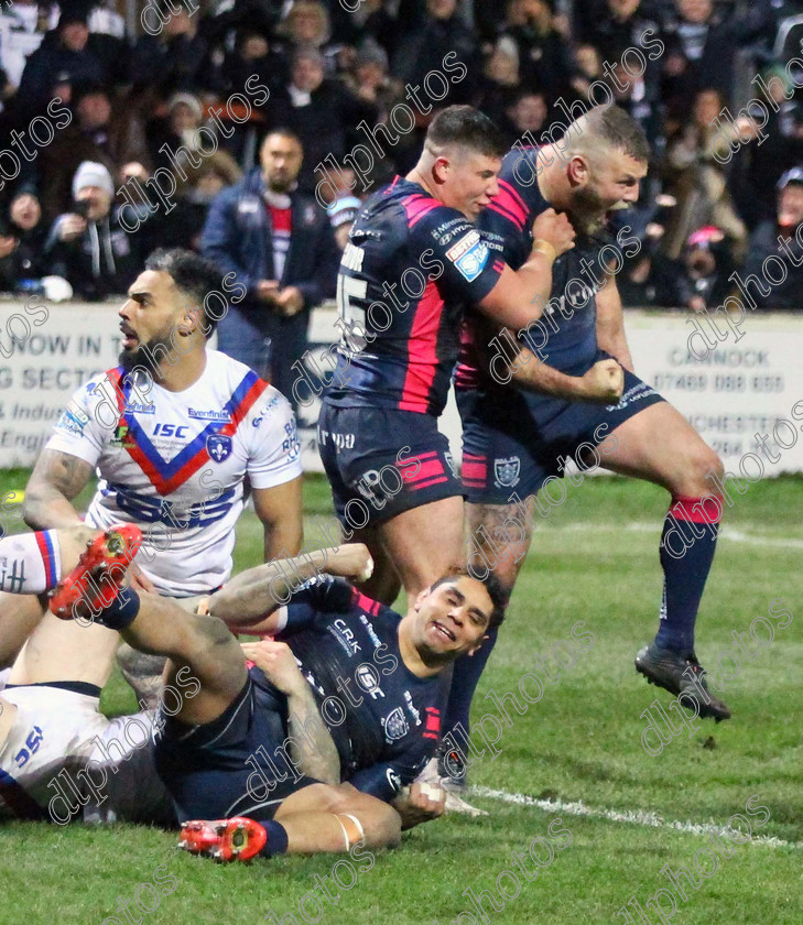 KellyAlbert30 060320 
 Albert Kelly celebrates his try. Wakefield Trinity 26 v. Hull FC 27 - Betfred Super League XXV Round 6 - 6th March 2020