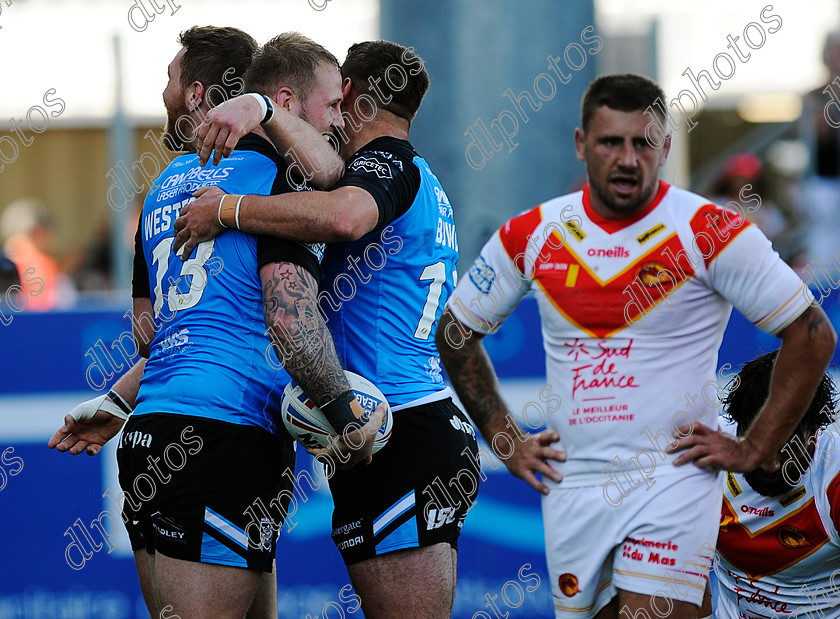 WestermanJoe-Celebrates1-22-0619pr 
 Rugby League, 2019 BETFRED SUPER LEAGUE game, round 19, Gilbert Brutus stadium Perpignan France, Dragons Catalans (Perpignan) vs HULL FC, saturday june 22, 2019 - 
HULL FC won 10 - 50

Credit Photo : Pascal RODRIGUEZ