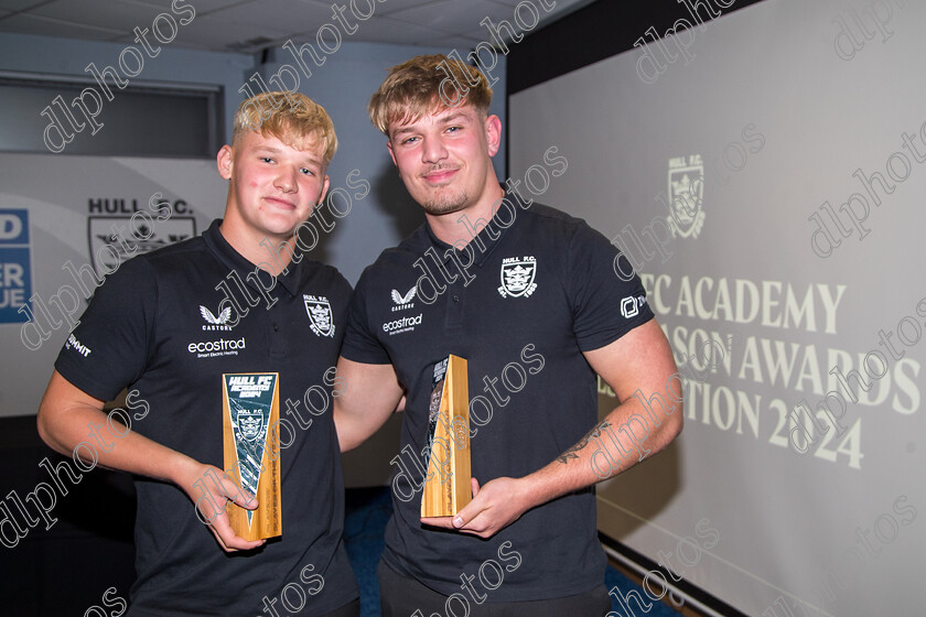 AP5753 
 Hull FC Academy Presentation Evening

players player of the year Callum Kemp with player iof the season Will Kirby