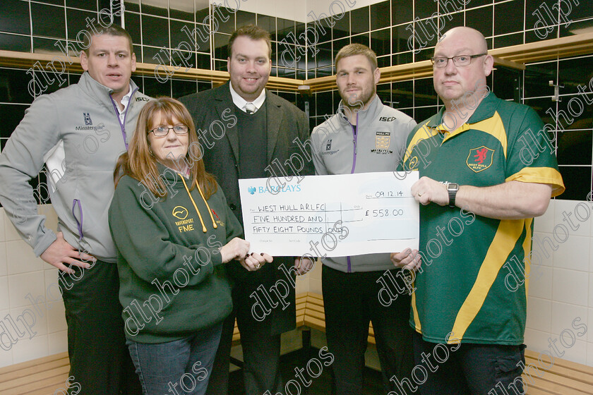 KA4Y4267 
 Hull Fc Fanbassadors
West Hull receive cheque from James Clark and Kirk Yeaman, Lee Radford