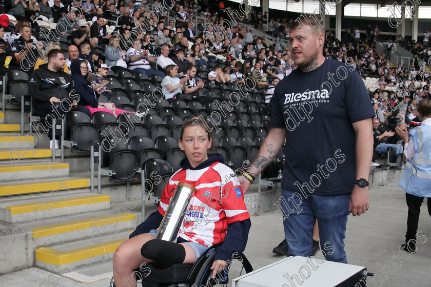 HFC LR1413 
 Hull Fc v Leeds Rhinos
Armed Forces Day,
Half time - Trophy parade by the Army men and Womens wheelchair rugby league teams, -current inter service champions