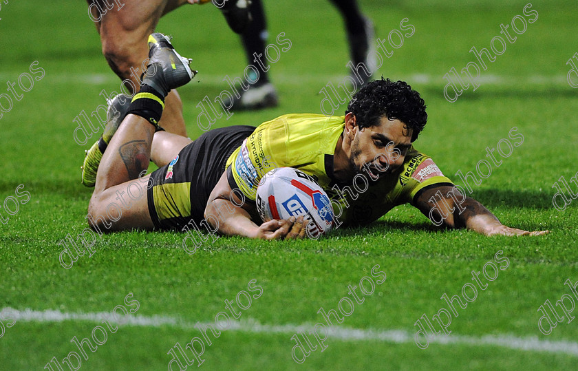 KellyAlbert-Try3-2-0317 
 Super League XXII Huddersfield v Hull FC Thusday 2 March