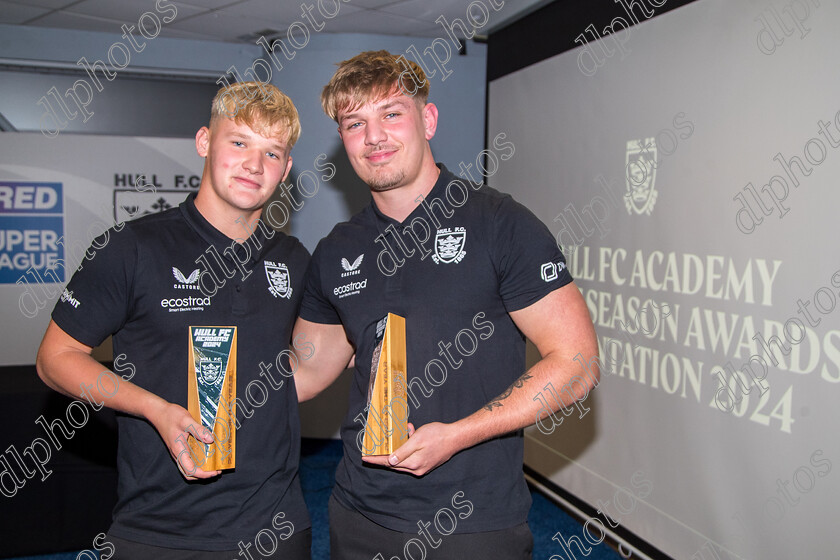 AP5755 
 Hull FC Academy Presentation Evening

players player of the year Callum Kemp with player iof the season Will Kirby