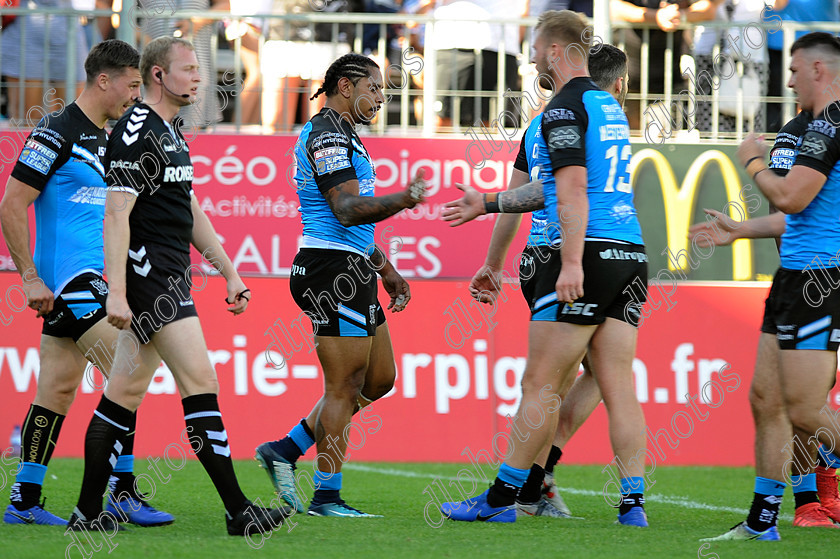 HullFC-Celebrate1-22-0619pr 
 Rugby League, 2019 BETFRED SUPER LEAGUE game, round 19, Gilbert Brutus stadium Perpignan France, Dragons Catalans (Perpignan) vs HULL FC, saturday june 22, 2019 - 
HULL FC won 10 - 50

Credit Photo : Pascal RODRIGUEZ